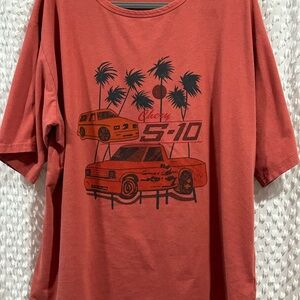 Oversized Red Chevy Graphic T-Shirt